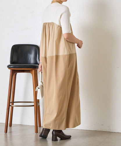 撞色拼接連衣裙