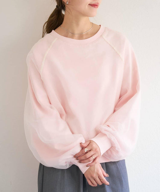 B 歐根紗疊層設計衛衣