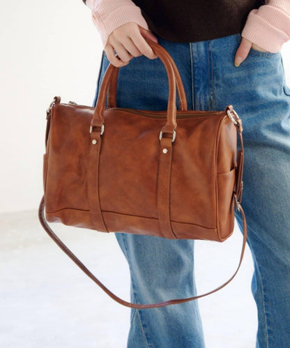 可收納500ml飲料瓶 鉚釘 波士頓包