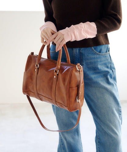 可收納500ml飲料瓶 鉚釘 波士頓包