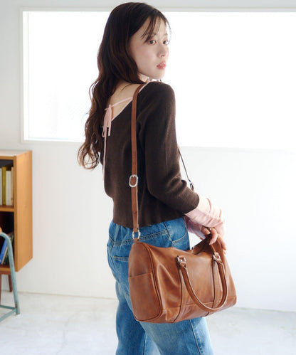 可收納500ml飲料瓶 鉚釘 波士頓包