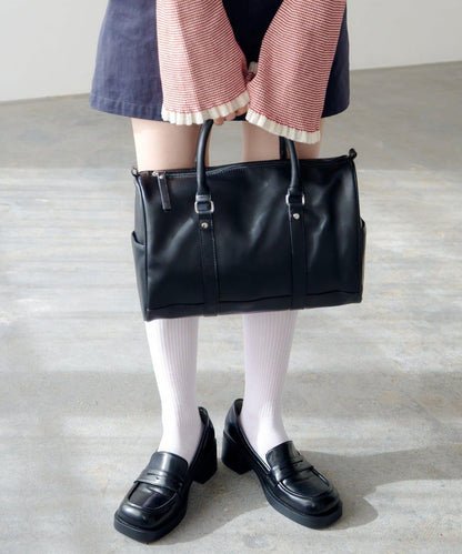 可收納500ml飲料瓶 鉚釘 波士頓包