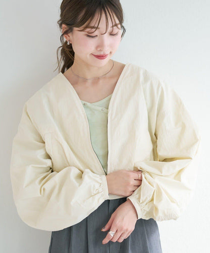 無領設計 尼龍 夾克 B款