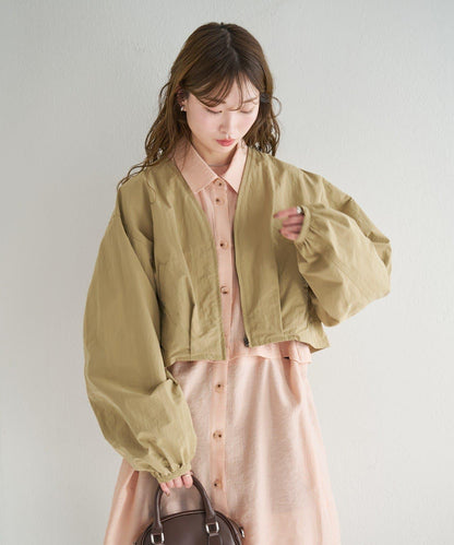 無領設計 尼龍 夾克 B款