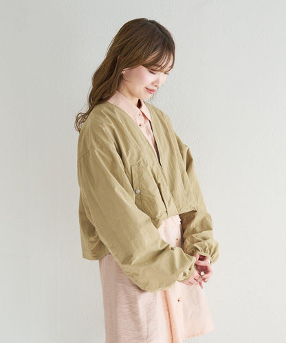 無領設計 尼龍 夾克 B款