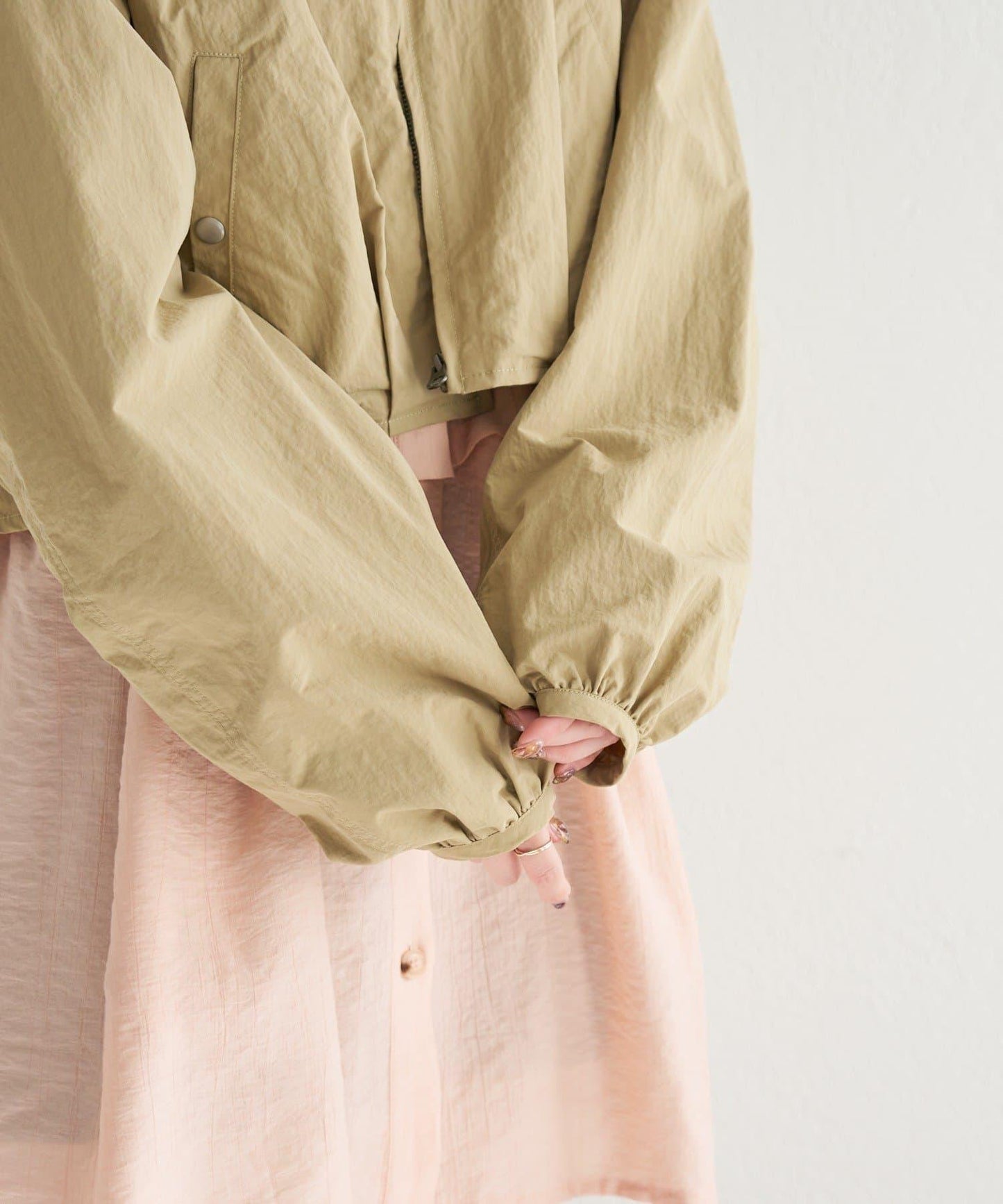 無領設計 尼龍 夾克 B款