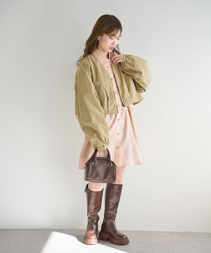 無領設計 尼龍 夾克 B款