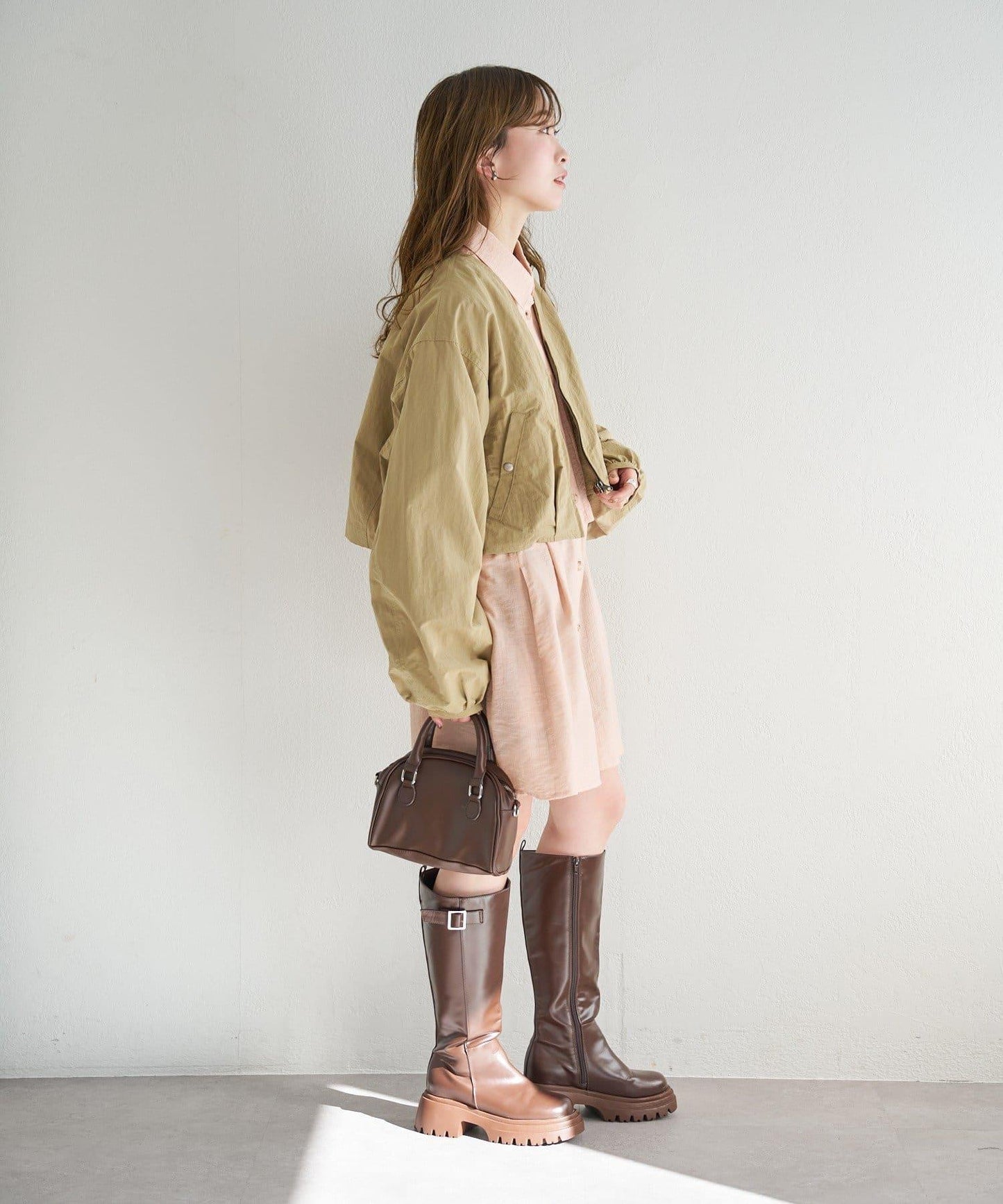 無領設計 尼龍 夾克 B款