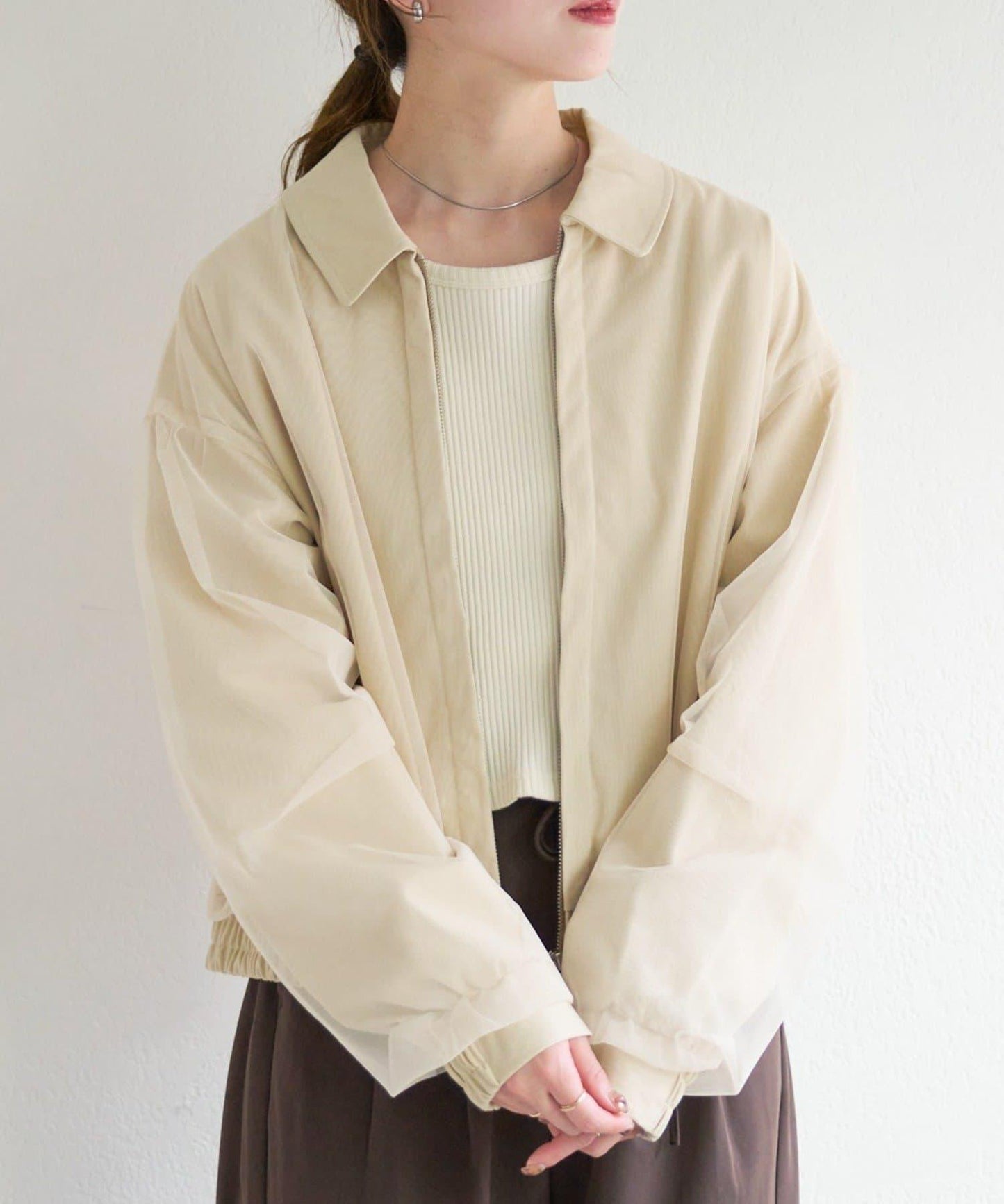 B 薄紗疊層設計 夾克