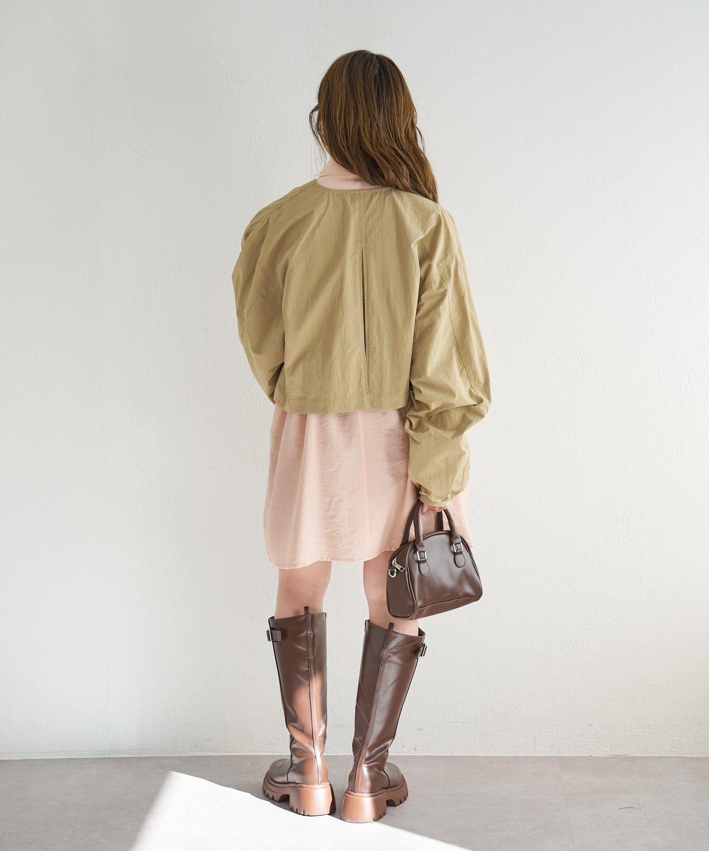 無領設計 尼龍 夾克 B款