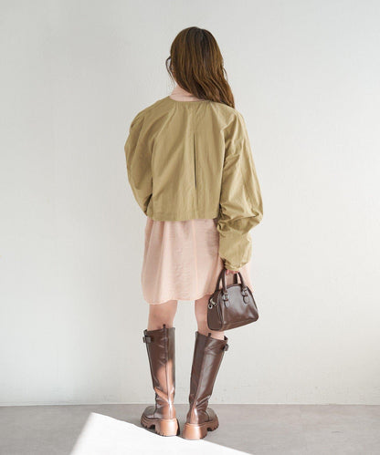 無領設計 尼龍 夾克 B款