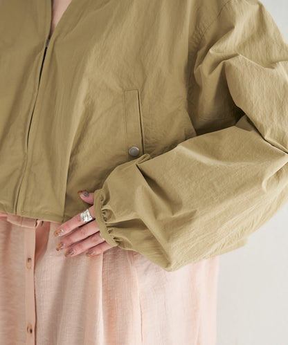 無領設計 尼龍 夾克 B款