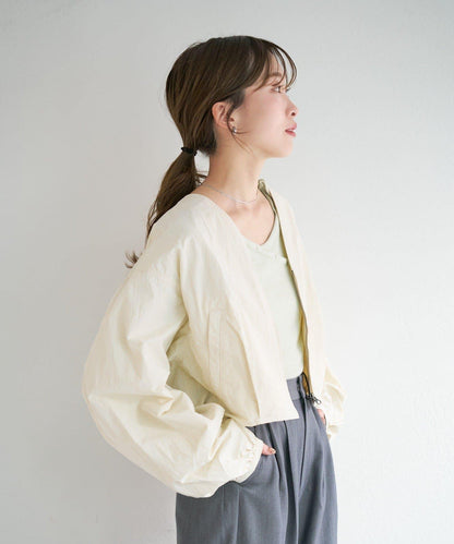 無領設計 尼龍 夾克 B款