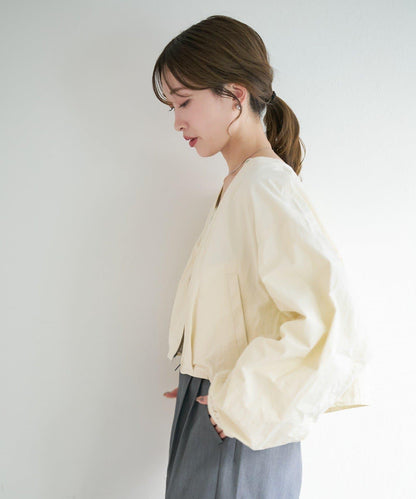 無領設計 尼龍 夾克 B款