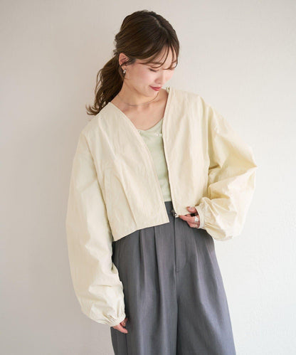 無領設計 尼龍 夾克 B款