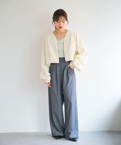 無領設計 尼龍 夾克 B款