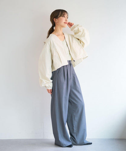 無領設計 尼龍 夾克 B款