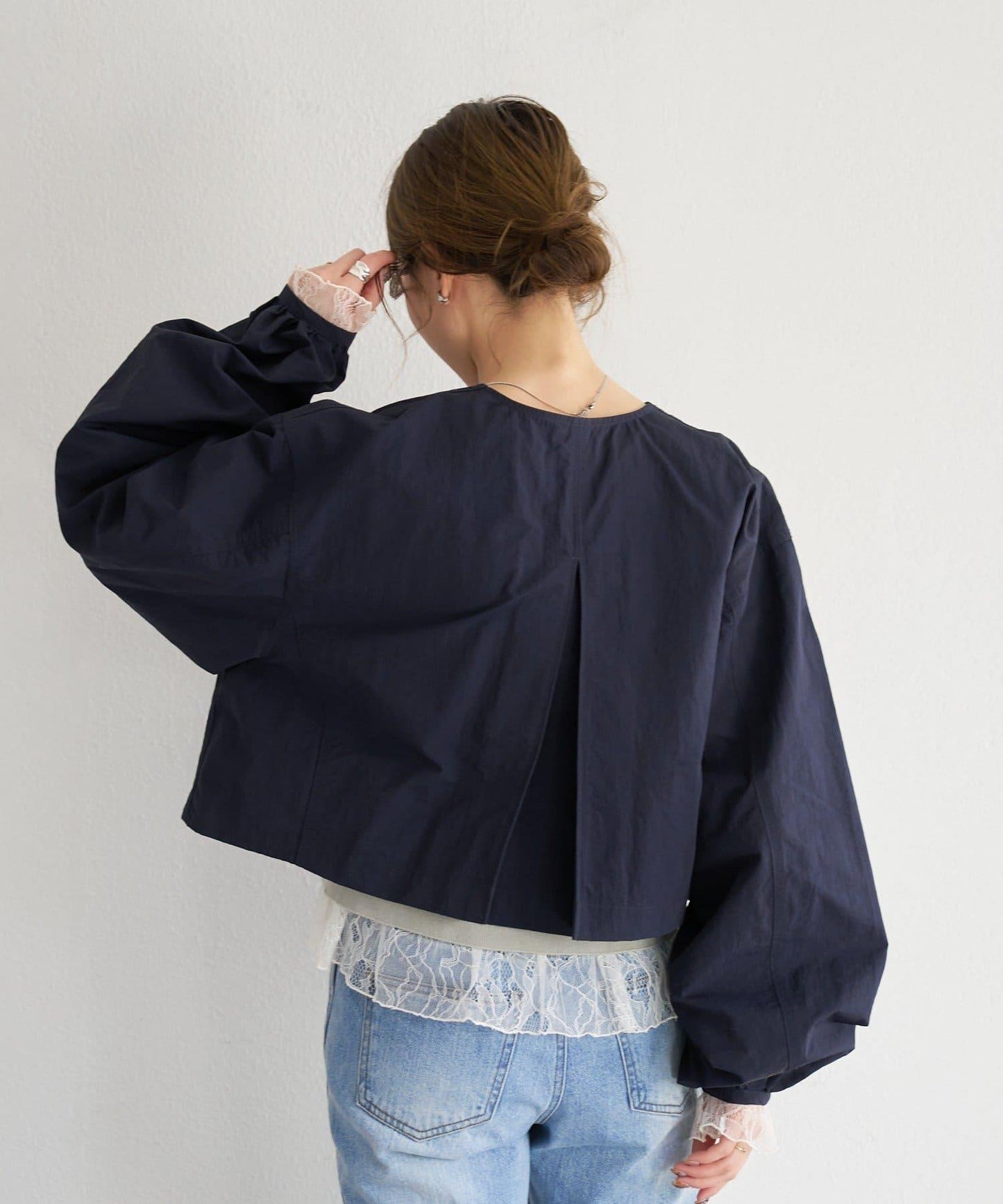 無領設計 尼龍 夾克 B款