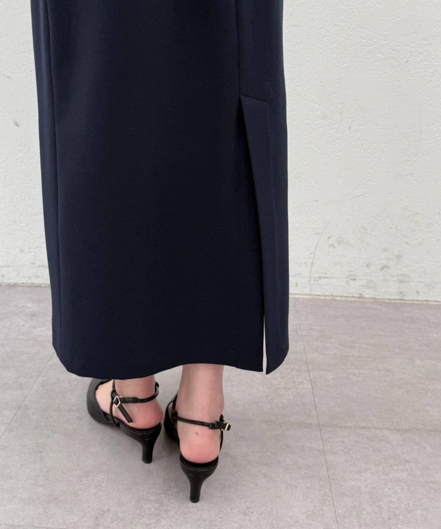 亞麻感 V領 連衣裙