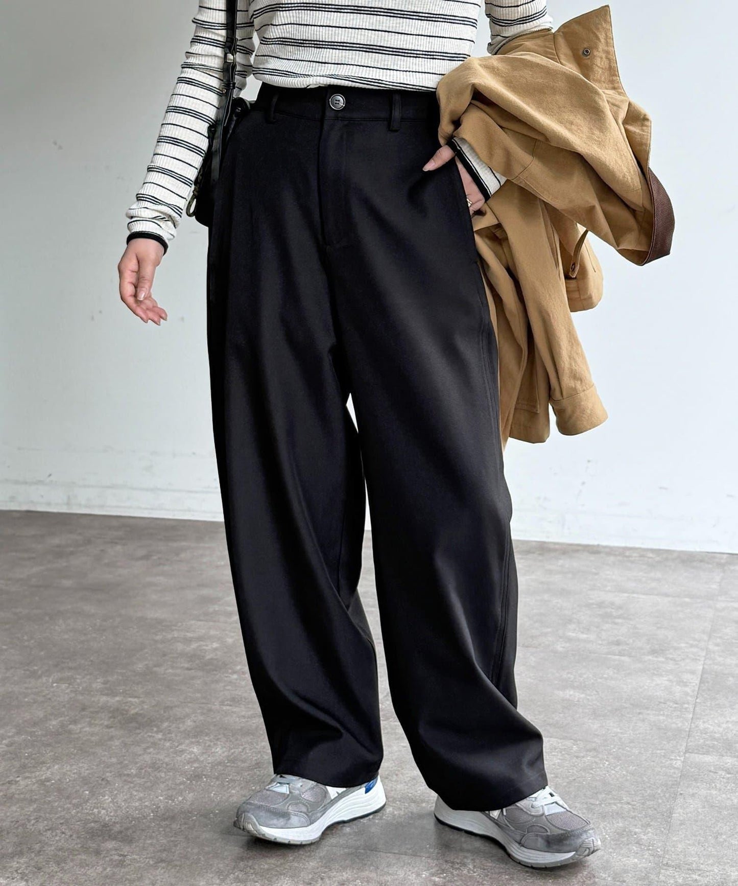 弧形版型 休閒西褲