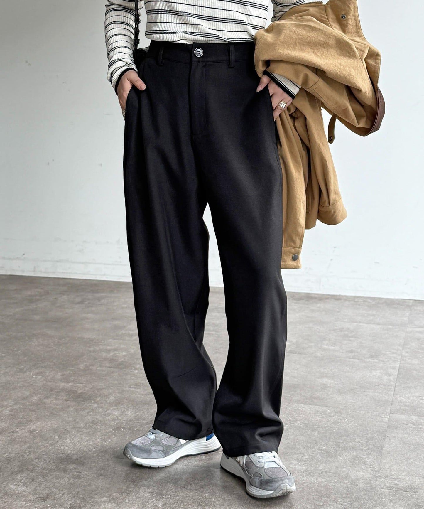 弧形版型 休閒西褲