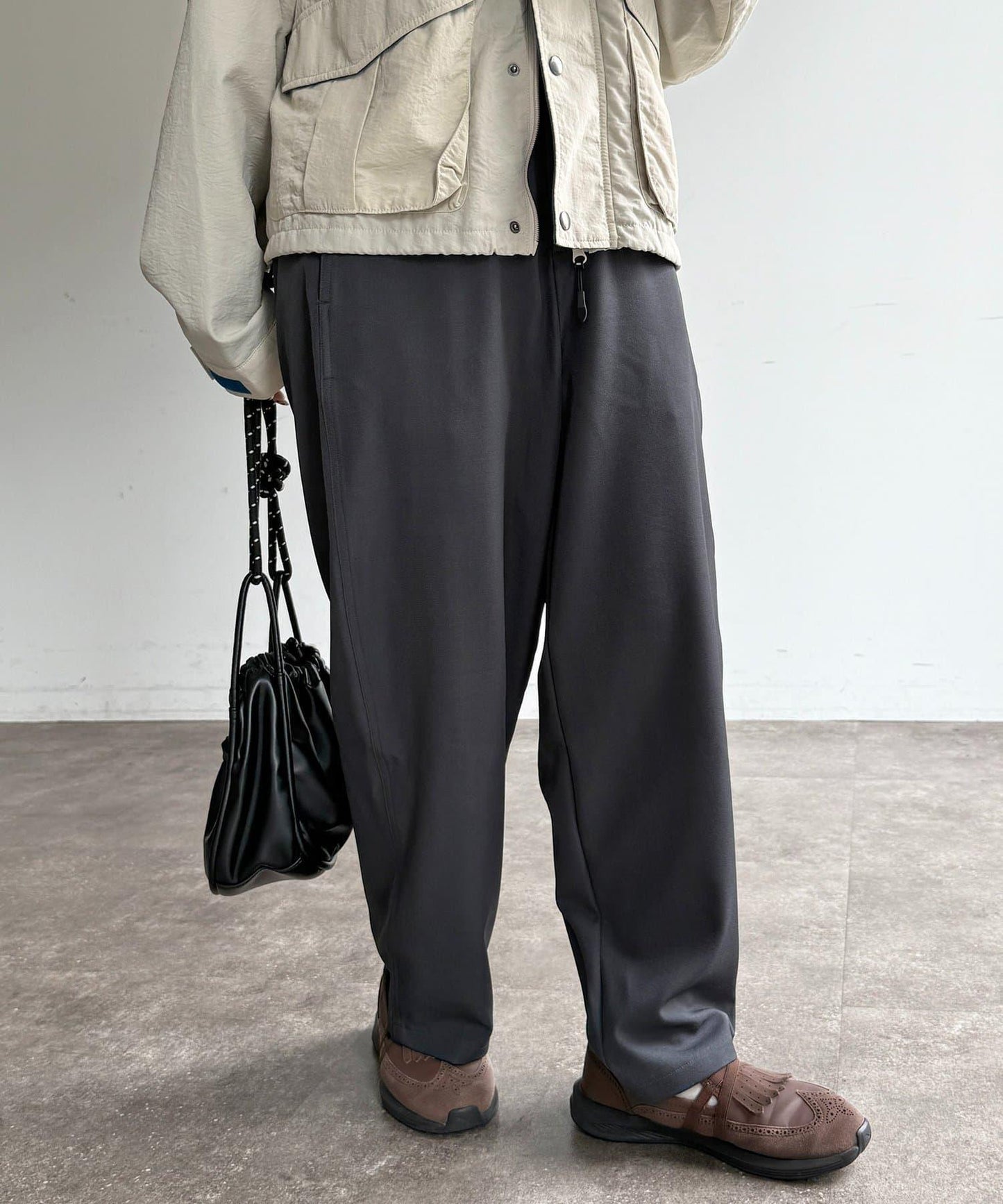 弧形版型 休閒西褲