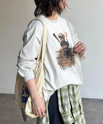 動物圖案 長袖T恤