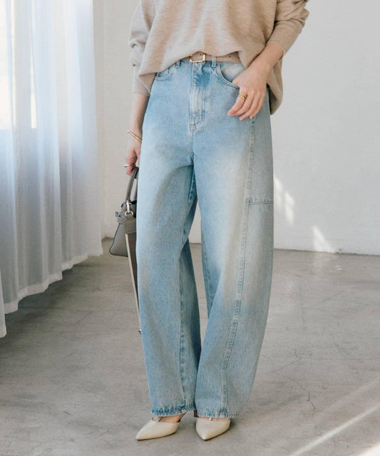 流行風格 柔軟彎刀版 彈力 牛仔褲