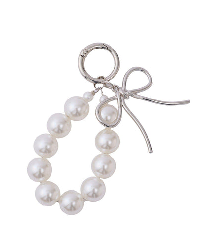 珍珠蝴蝶結掛件