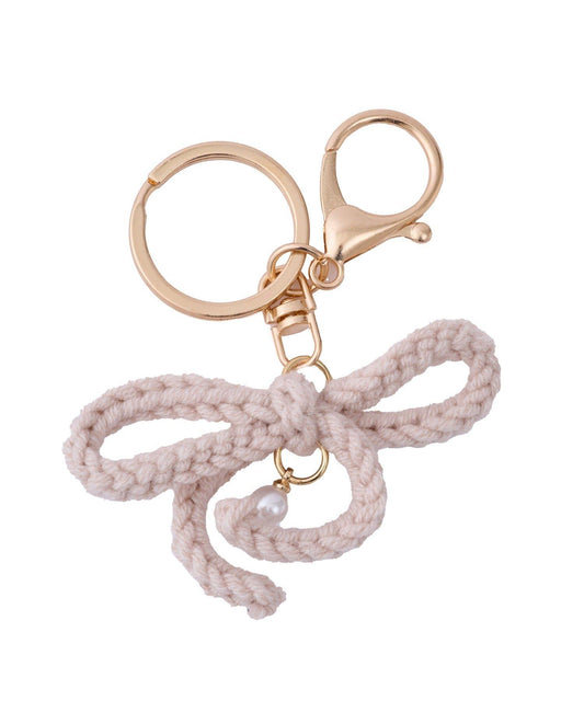 針織蝴蝶結掛件