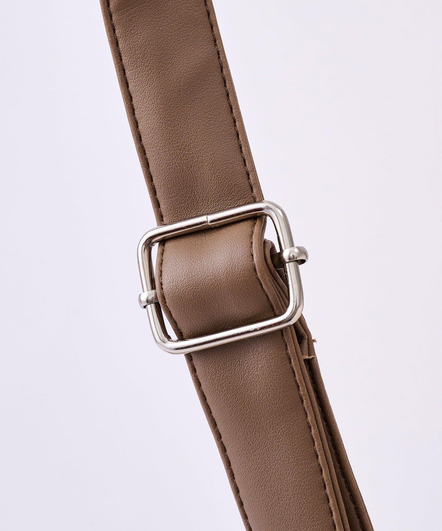 人造皮拼接 2WAY設計 單肩包 Shoulder Bag_069 S.blanc