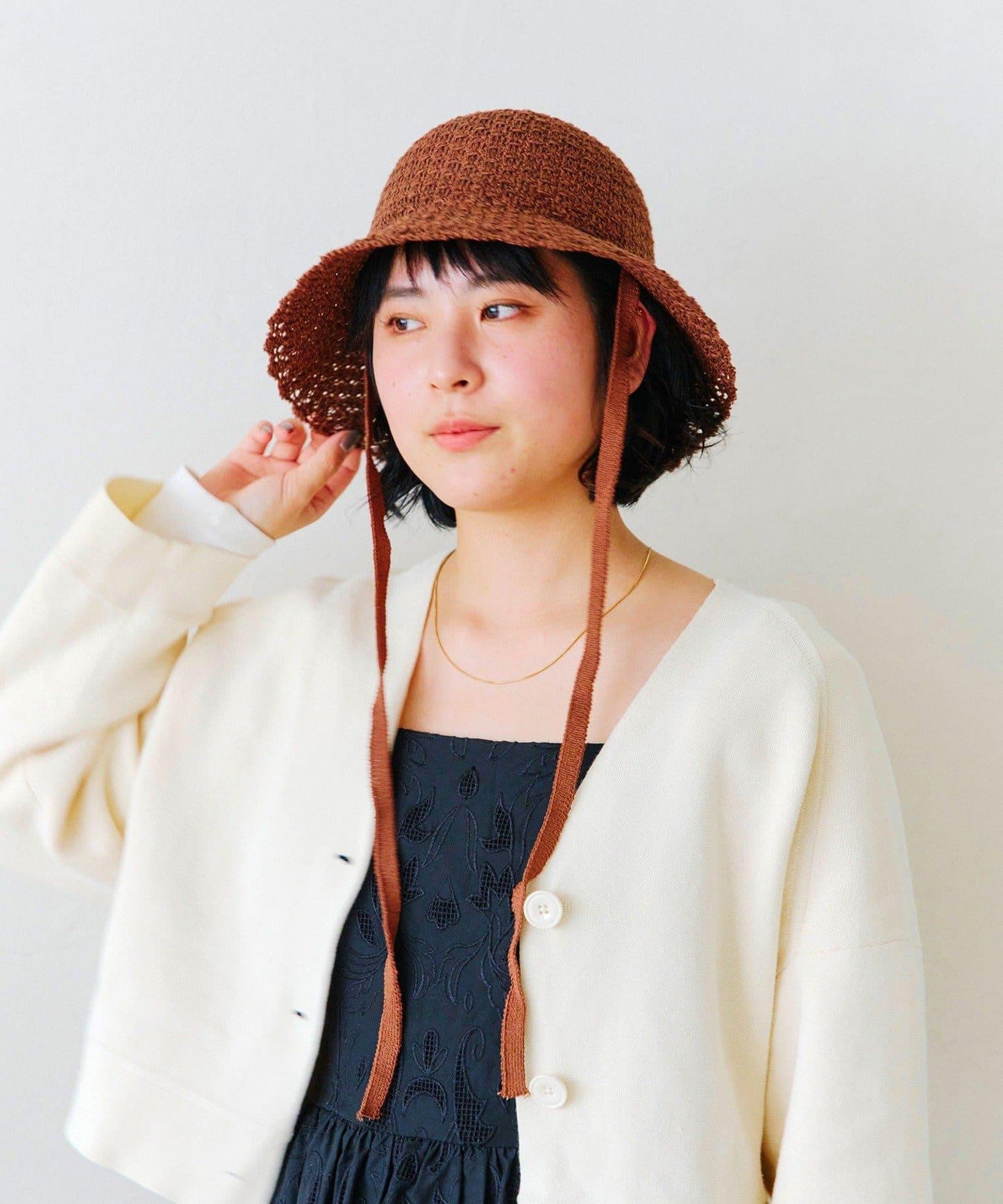 蕾絲編織漁夫帽