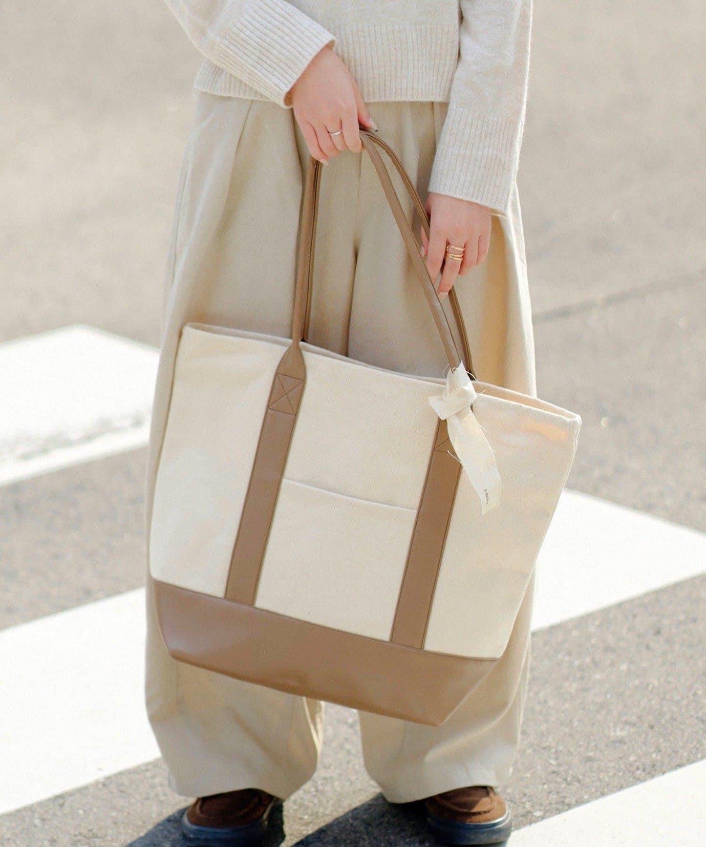 S.Blanc Bag_070 仿皮混合托特包 S.blanc