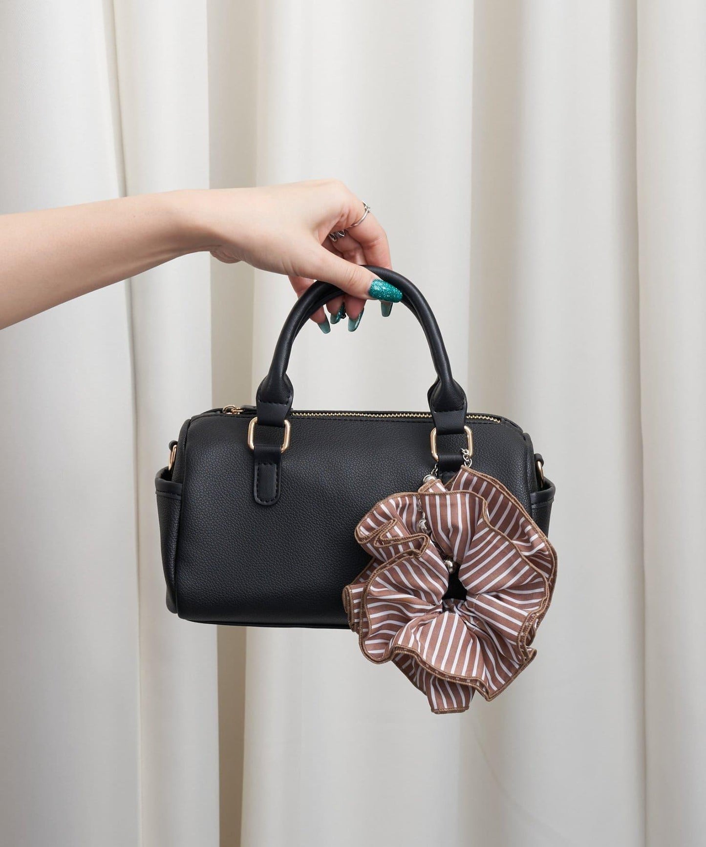 lil 鏈條裝飾 條紋 髮圈