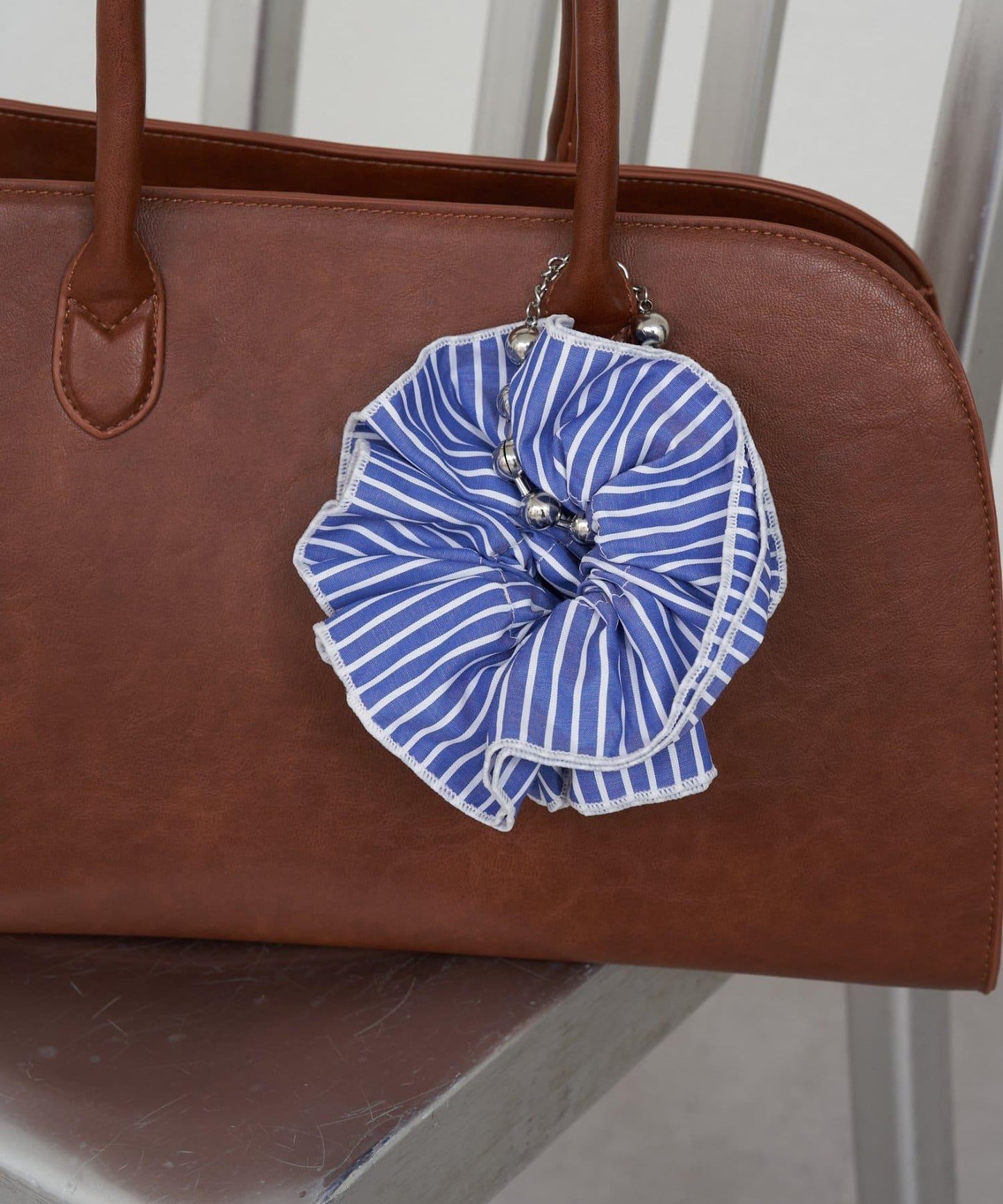 lil 鏈條裝飾 條紋 髮圈