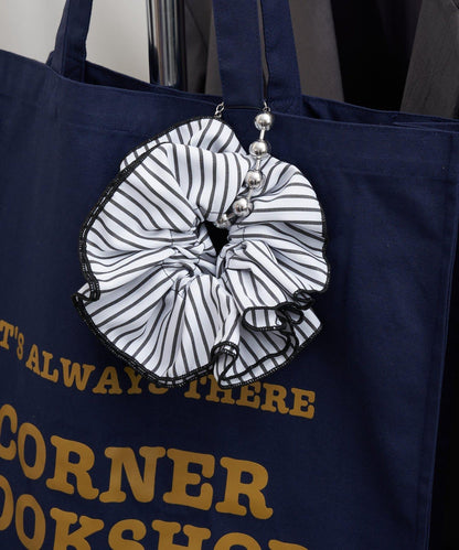 lil 鏈條裝飾 條紋 髮圈