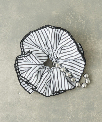 lil 鏈條裝飾 條紋 髮圈