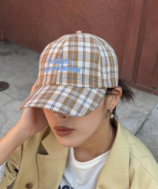 UNISEX 格紋Logo棒球帽