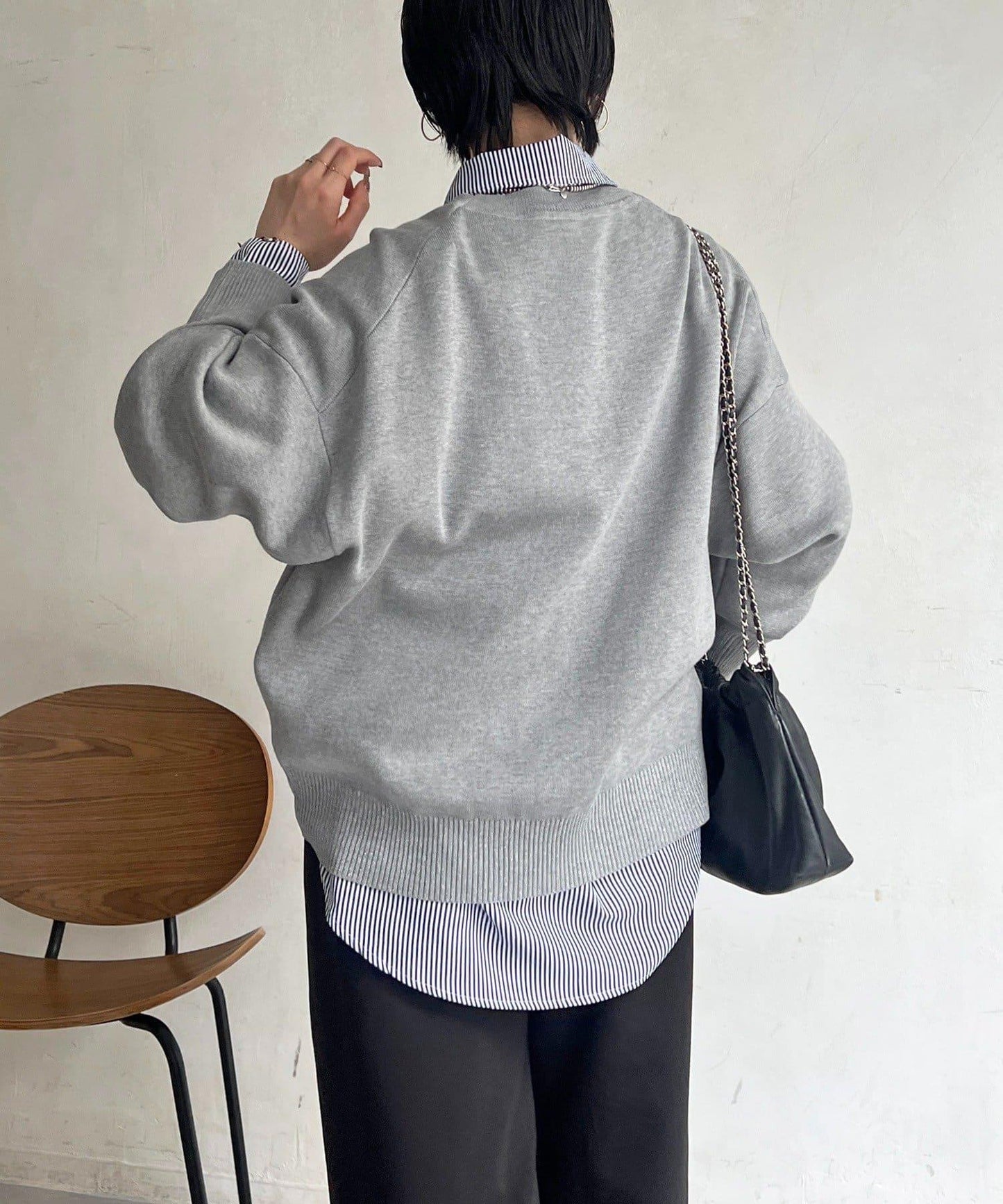 疊穿設計 針織套頭衫