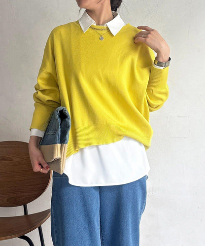 疊穿設計 針織套頭衫