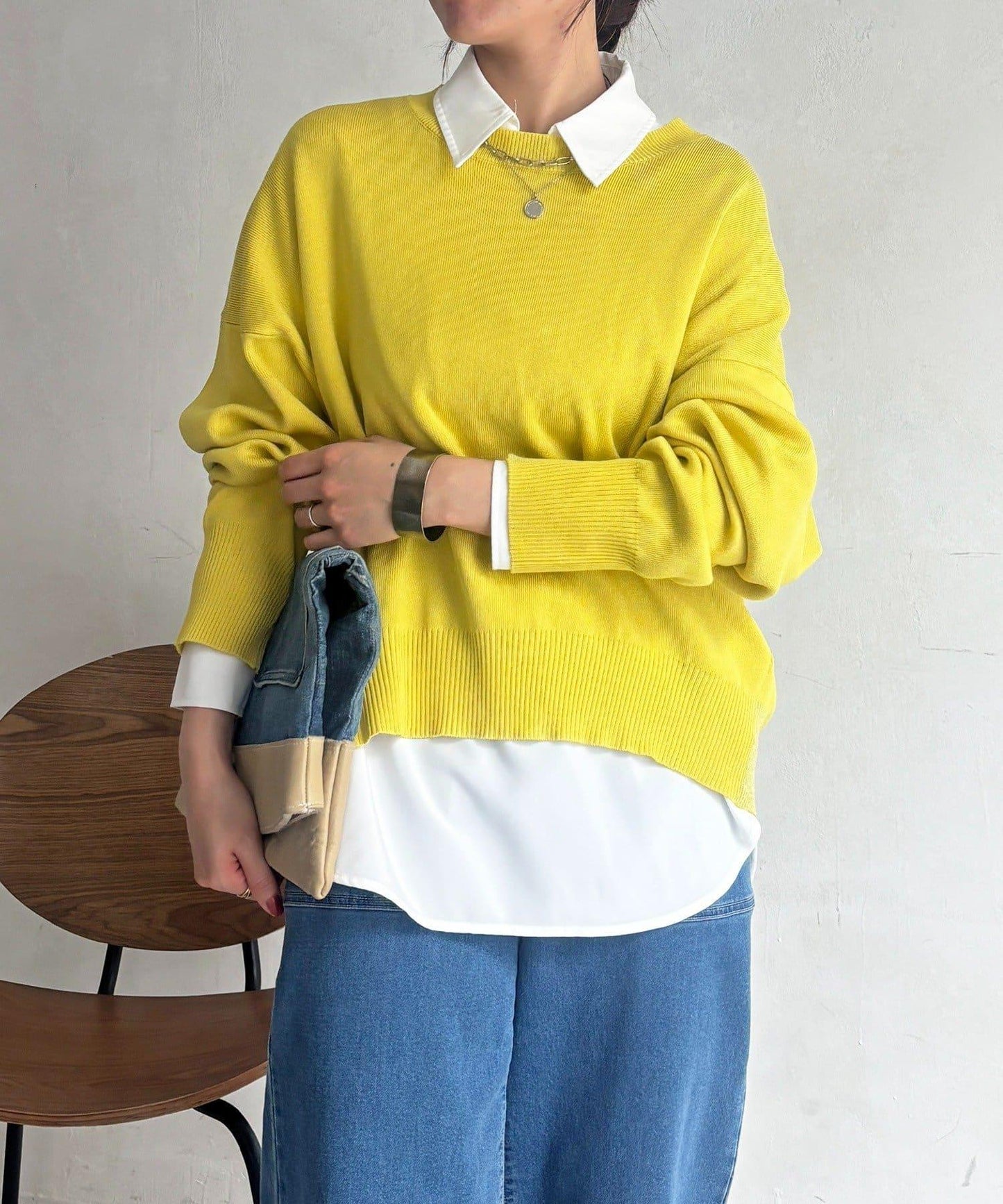 疊穿設計 針織套頭衫