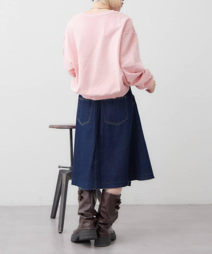 w closet 牛仔中長半身裙