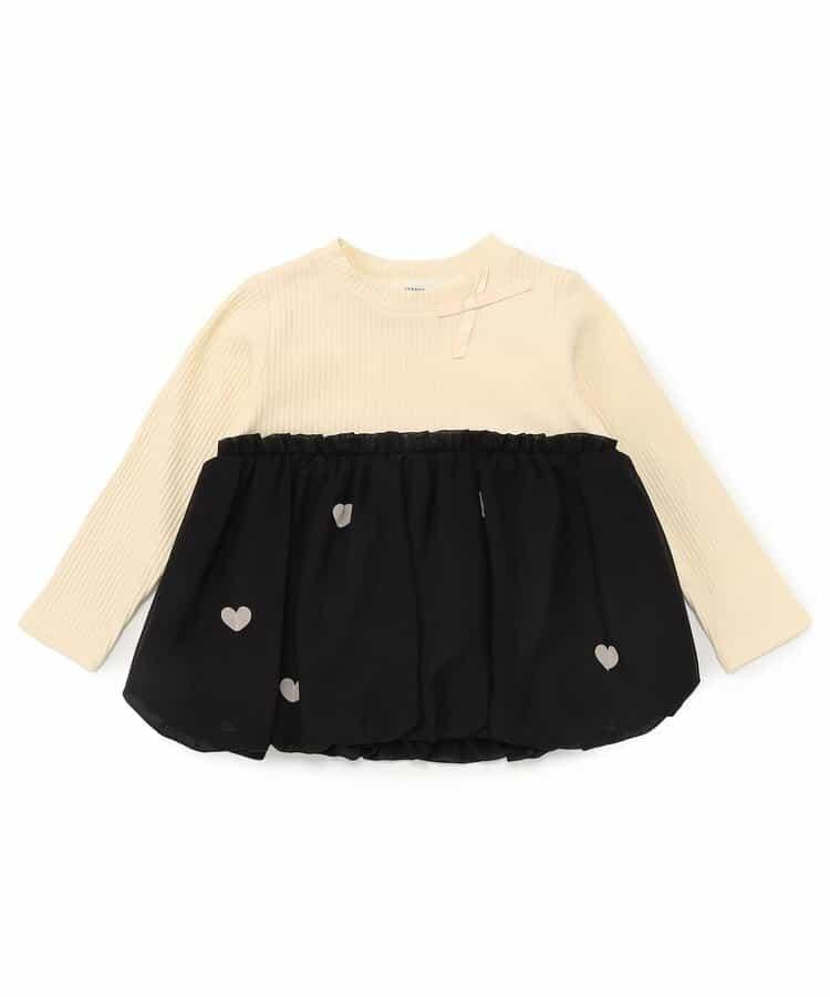 雪紡蓬鬆拼接上衣