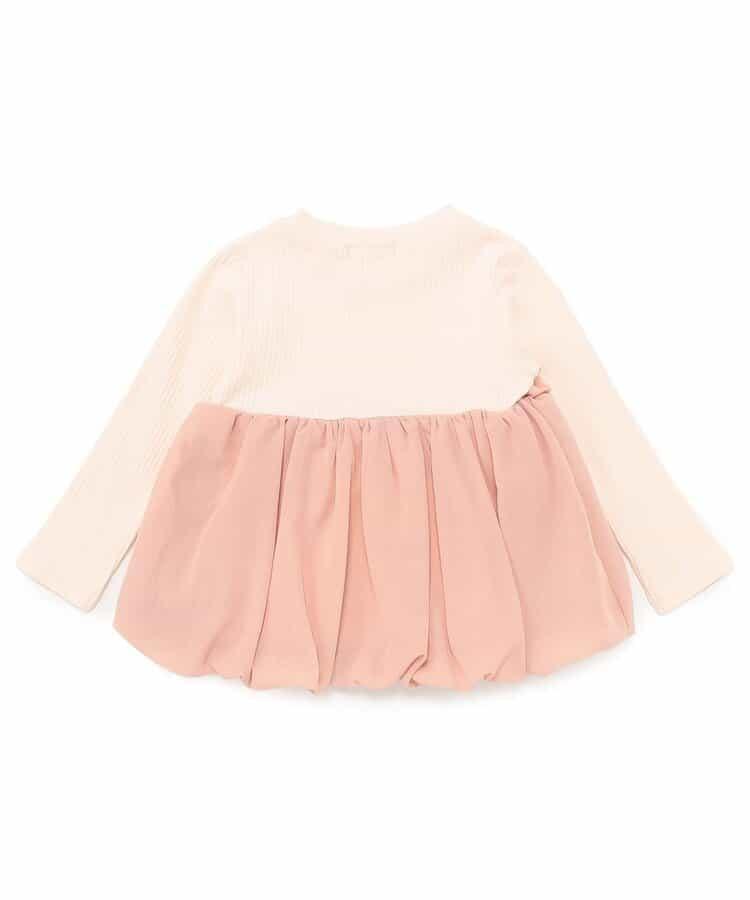 雪紡蓬鬆拼接上衣