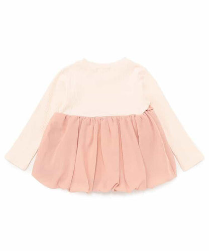 雪紡蓬鬆拼接上衣