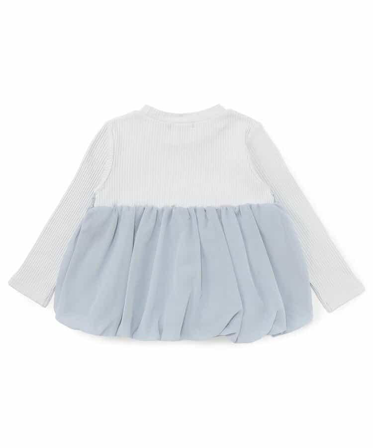 雪紡蓬鬆拼接上衣