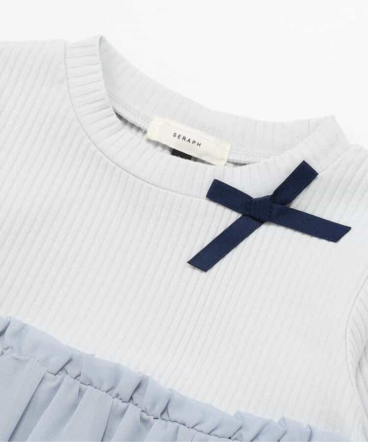 雪紡蓬鬆拼接上衣