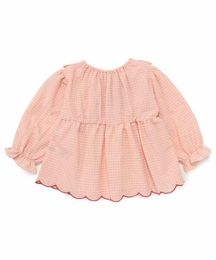 心形抽褶設計 長款襯衫