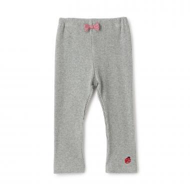 草莓刺繡蝴蝶結裝飾 打底褲