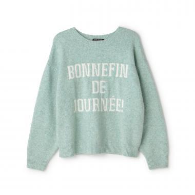 Logo提花針織套頭衫